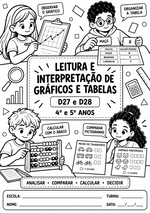 Capa do material Leitura e Interpretação de Gráficos e Tabelas