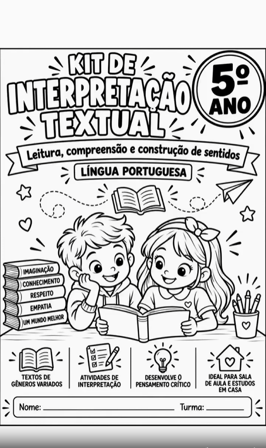 Capa do Kit de Interpretação Textual – 5.º ano