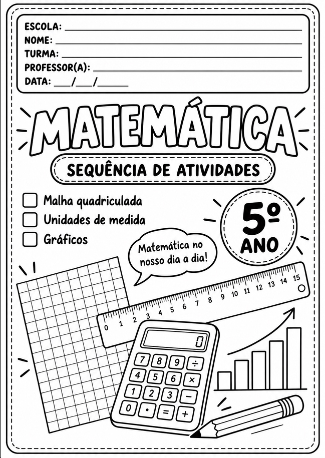 Capa do material Matemática — Sequência de Atividades do 5.º ano