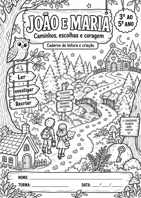 Capa do material João e Maria — Caminhos, Escolhas e Coragem